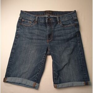 Banana Republic Denim Shorts Size 29/8‎ Mid Rise 10" Inseam Rolled Cuff